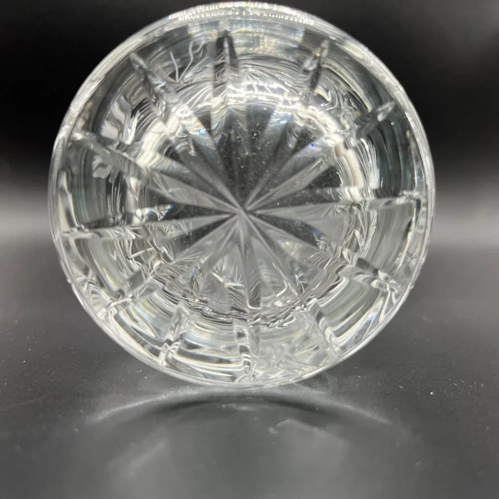 Violetta Cut Etched‎ Crystal Star Pinwheel Whirling Tumbler Cocktail Glass